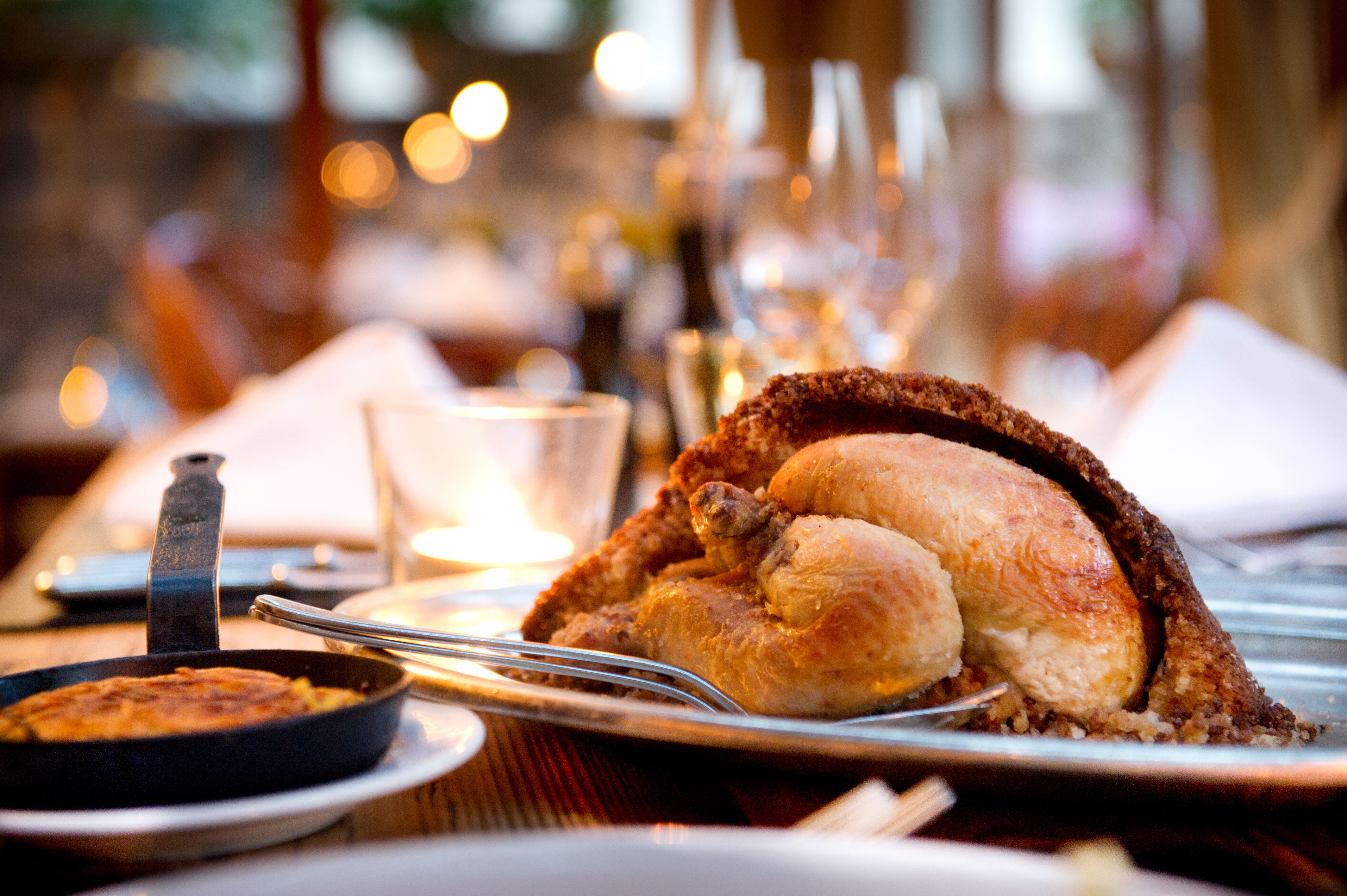 Spécialité poulet en croûte de sel l'Auberge d'Hermance